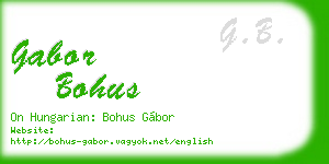 gabor bohus business card